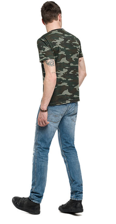 Decathlon Herren MILITARY/BROWN/BLACK CAMO Baumwoll-T-Shirt in Camouflage-Optik Outlet Decathlon Herren MILITARY/BROWN/BLACK CAMO Baumwoll-T-Shirt in Camouflage-Optik Outlet