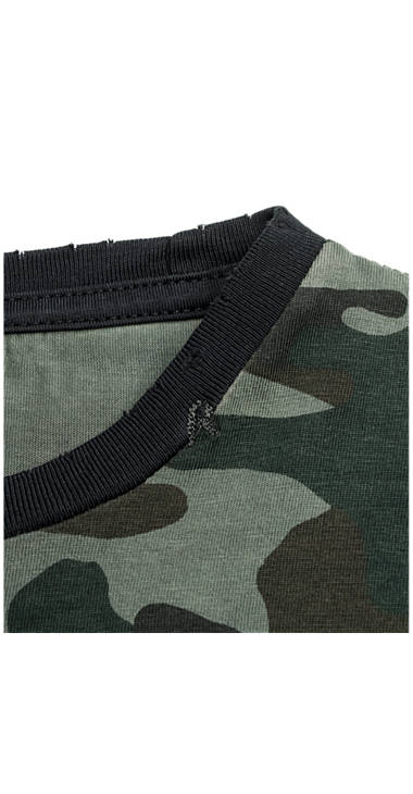 Decathlon Herren MILITARY/BROWN/BLACK CAMO Baumwoll-T-Shirt in Camouflage-Optik Outlet Decathlon Herren MILITARY/BROWN/BLACK CAMO Baumwoll-T-Shirt in Camouflage-Optik Outlet