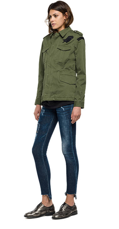 Decathlon Herren COMBAT GREEN Baumwolljacke mit Patches Sale Decathlon Herren COMBAT GREEN Baumwolljacke mit Patches Sale