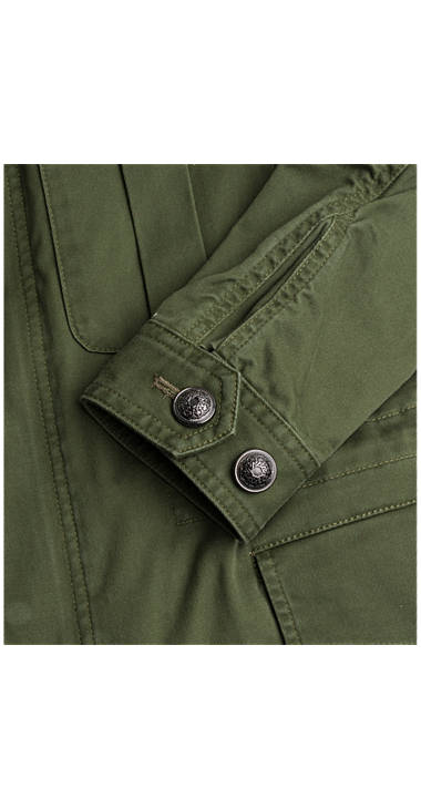 Decathlon Herren COMBAT GREEN Baumwolljacke mit Patches Sale Decathlon Herren COMBAT GREEN Baumwolljacke mit Patches Sale