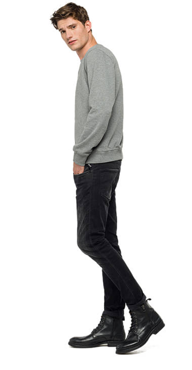 Decathlon Herren MEDIUM GREY MELANGE Einfarbiges Baumwoll-Sweatshirt neu Decathlon Herren MEDIUM GREY MELANGE Einfarbiges Baumwoll-Sweatshirt neu