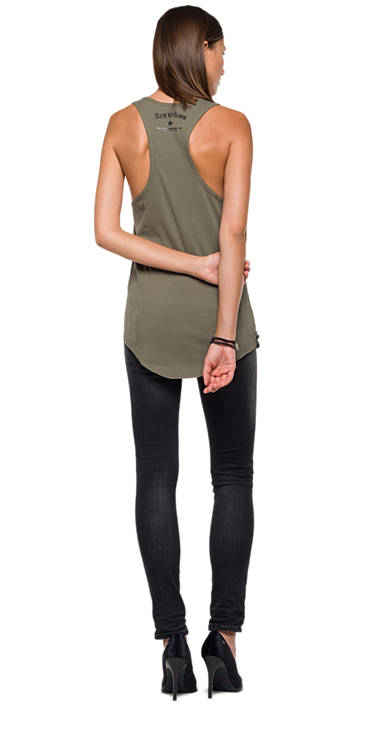 Decathlon Damen DARK OLIVE Geripptes Top aus reiner Baumwolle 2017 Decathlon Damen DARK OLIVE Geripptes Top aus reiner Baumwolle 2017
