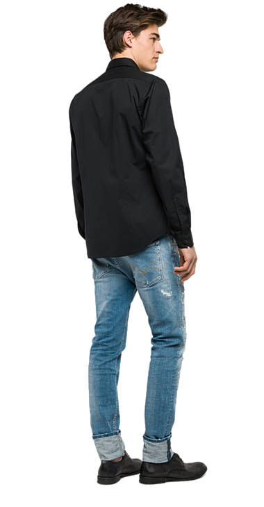 Decathlon Herren BLACK Hemd aus Popeline-Stretchgewebe Sale Decathlon Herren BLACK Hemd aus Popeline-Stretchgewebe Sale