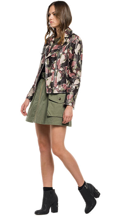 Decathlon Herren MILITARY/BROWN/BLACK CAMO Nietenlederjacke in Camouflage-Optik Germany Decathlon Herren MILITARY/BROWN/BLACK CAMO Nietenlederjacke in Camouflage-Optik Germany