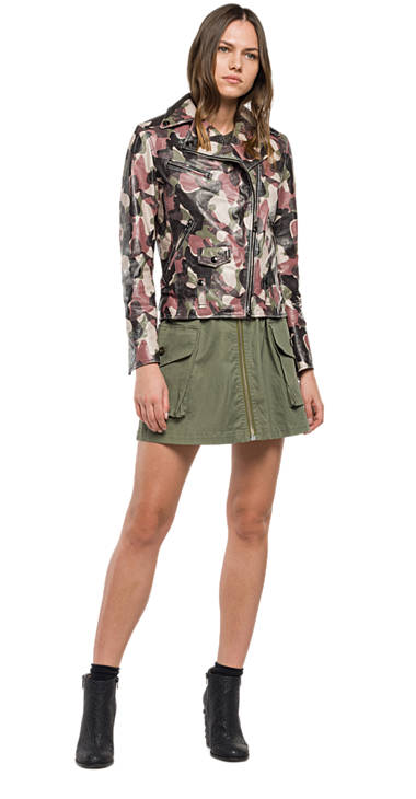 Decathlon Herren MILITARY/BROWN/BLACK CAMO Nietenlederjacke in Camouflage-Optik Germany Decathlon Herren MILITARY/BROWN/BLACK CAMO Nietenlederjacke in Camouflage-Optik Germany