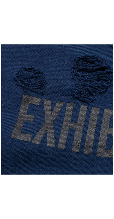 Decathlon Damen ROYAL BLUE Sweatshirt mit Aufdruck und Rissen Sale Decathlon Damen ROYAL BLUE Sweatshirt mit Aufdruck und Rissen Sale