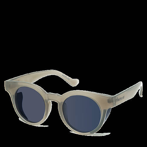 Decathlon Outlet Unisex-Sonnenbrille Modell Round TRASPARENT GREY/BLUE LENSES