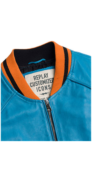 Decathlon Herren PIXEL BLUE Lederjacke in Maltinto-Optik Kaufen Decathlon Herren PIXEL BLUE Lederjacke in Maltinto-Optik Kaufen