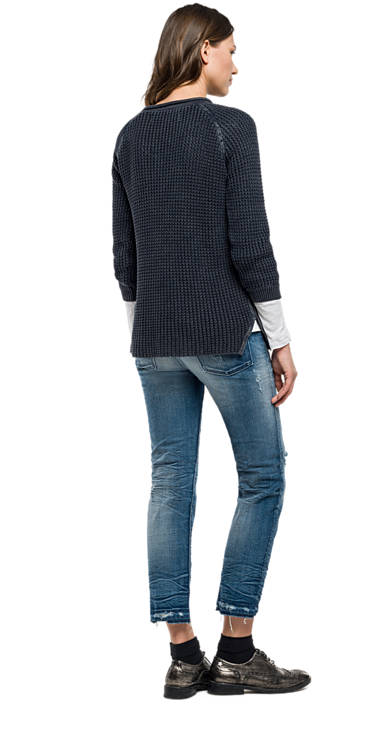 Decathlon Damen DEEP BLUE Pullover aus stückgefärbter Baumwolle Germany Decathlon Damen DEEP BLUE Pullover aus stückgefärbter Baumwolle Germany