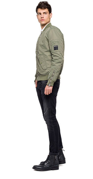 Decathlon Herren SAGE GREEN Einfarbige Bomberjacke aus Twill Kaufen Decathlon Herren SAGE GREEN Einfarbige Bomberjacke aus Twill Kaufen
