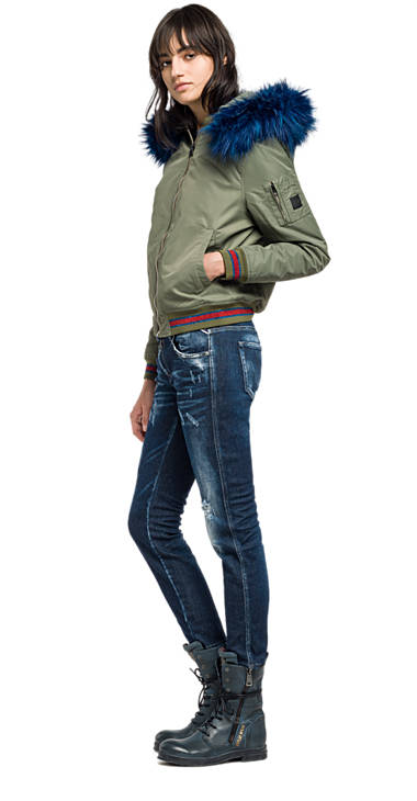 Decathlon Herren SAGE GREEN Jacke mit Kunstfellbesatz Kaufen Decathlon Herren SAGE GREEN Jacke mit Kunstfellbesatz Kaufen