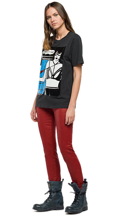 Decathlon Damen BLACKBOARD Baumwoll-T-Shirt mit Maxi-Aufdruck Outlet Decathlon Damen BLACKBOARD Baumwoll-T-Shirt mit Maxi-Aufdruck Outlet