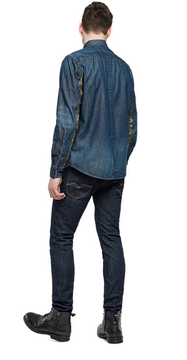 Decathlon Herren MEDIUM DARK Bedrucktes Hemd aus Blue Denim Billiger Preis Decathlon Herren MEDIUM DARK Bedrucktes Hemd aus Blue Denim Billiger Preis