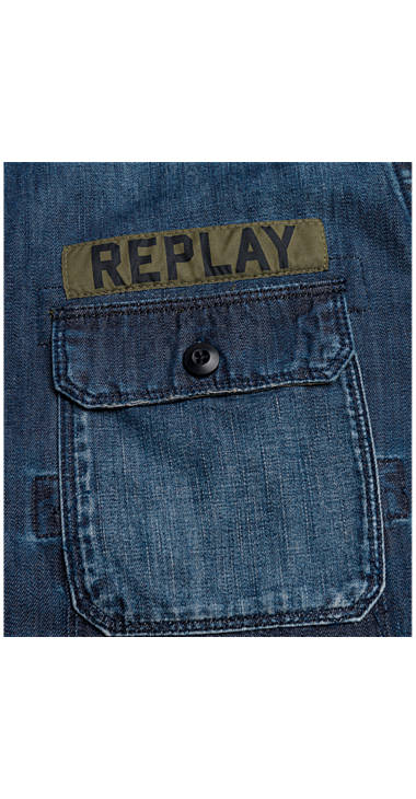 Decathlon Herren MEDIUM DARK Bedrucktes Hemd aus Blue Denim Billiger Preis Decathlon Herren MEDIUM DARK Bedrucktes Hemd aus Blue Denim Billiger Preis