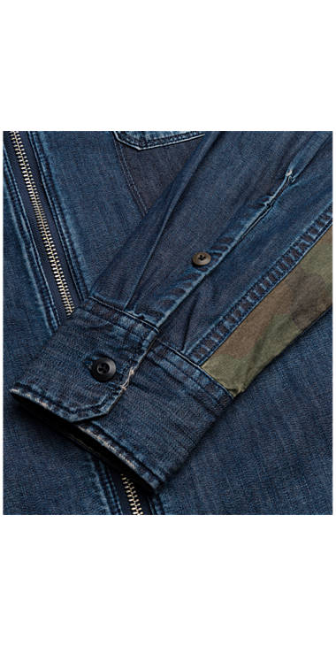 Decathlon Herren MEDIUM DARK Bedrucktes Hemd aus Blue Denim Billiger Preis Decathlon Herren MEDIUM DARK Bedrucktes Hemd aus Blue Denim Billiger Preis
