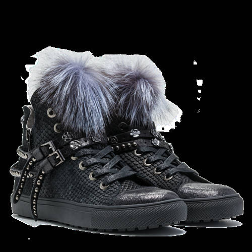 Decathlon Damen BLACK Halbhohe Damen-Sneaker WAVY aus Veloursleder mit Pelzapplikation Billiger Preis Decathlon Damen BLACK Halbhohe Damen-Sneaker WAVY aus Veloursleder mit Pelzapplikation Billiger Preis