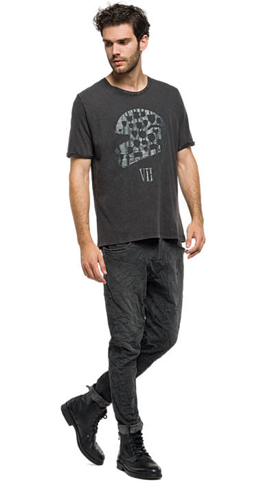 Decathlon Herren NEARLY BLACK Jersey-T-Shirt mit Aufdruck Germany Decathlon Herren NEARLY BLACK Jersey-T-Shirt mit Aufdruck Germany