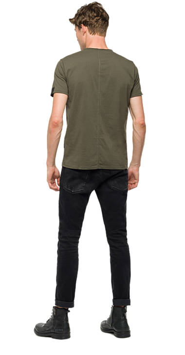 Decathlon Herren STONE GREEN Jersey-T-Shirt mit Stickerei Germany Decathlon Herren STONE GREEN Jersey-T-Shirt mit Stickerei Germany
