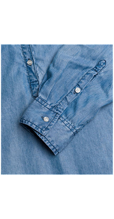Decathlon Damen LIGHT DENIM Lange Jeanshemdbluse mit Stickerei Online Decathlon Damen LIGHT DENIM Lange Jeanshemdbluse mit Stickerei Online