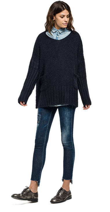 Decathlon Damen DEEP BLUE Pullover aus Mohairmischgarn Kaufen Decathlon Damen DEEP BLUE Pullover aus Mohairmischgarn Kaufen