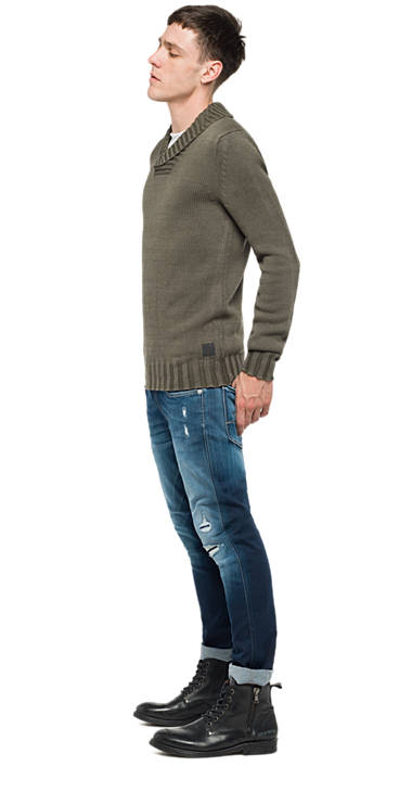 Decathlon Herren DARK OLIVE Pullover mit umgeschlagenem Kragen Kaufen Decathlon Herren DARK OLIVE Pullover mit umgeschlagenem Kragen Kaufen
