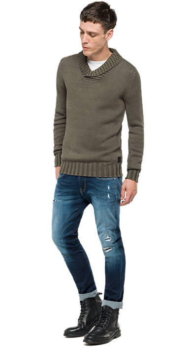 Decathlon Sale Pullover mit umgeschlagenem Kragen DARK OLIVE
