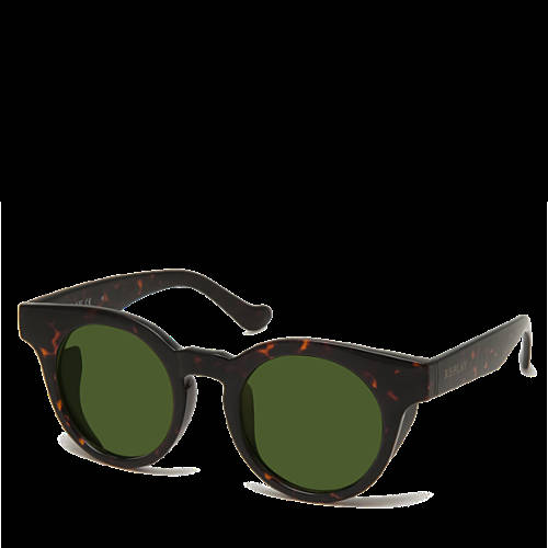 Decathlon Sale Unisex-Sonnenbrille Modell Round HAVANA/GREEN GOLD LENSES