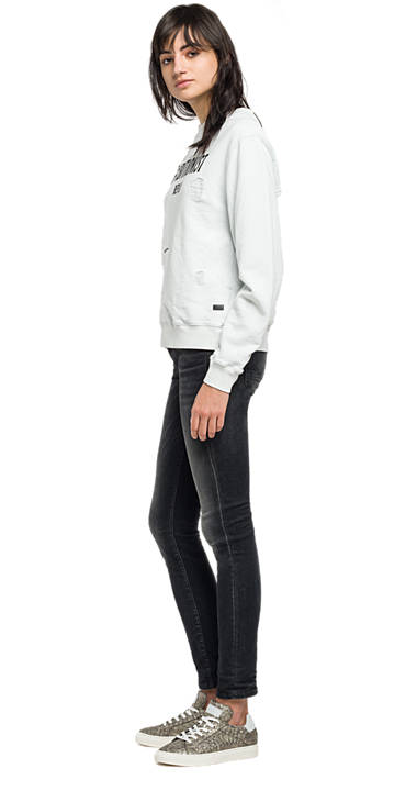 Decathlon Damen PEARL GREY Sweatshirt mit Aufdruck und Rissen Billiger Preis Decathlon Damen PEARL GREY Sweatshirt mit Aufdruck und Rissen Billiger Preis