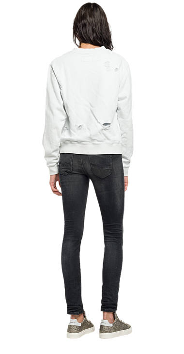 Decathlon Damen PEARL GREY Sweatshirt mit Aufdruck und Rissen Billiger Preis Decathlon Damen PEARL GREY Sweatshirt mit Aufdruck und Rissen Billiger Preis