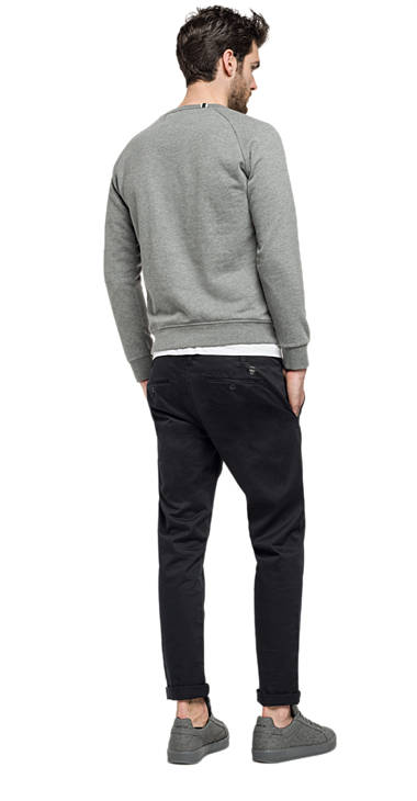 Decathlon Herren MELANGE GREY Sweatshirt mit Patches und Aufdruck Outlet Decathlon Herren MELANGE GREY Sweatshirt mit Patches und Aufdruck Outlet