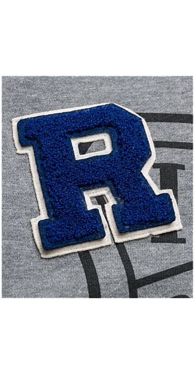 Decathlon Herren MELANGE GREY Sweatshirt mit Patches und Aufdruck Outlet Decathlon Herren MELANGE GREY Sweatshirt mit Patches und Aufdruck Outlet