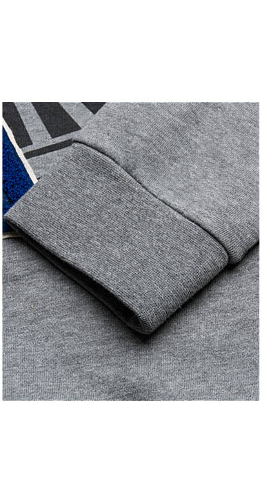 Decathlon Herren MELANGE GREY Sweatshirt mit Patches und Aufdruck Outlet Decathlon Herren MELANGE GREY Sweatshirt mit Patches und Aufdruck Outlet