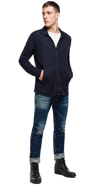 Decathlon Herren BLUE/CHARCOAL Sweatshirt mit Reißverschluss und hohem Kragen Billiger Preis Decathlon Herren BLUE/CHARCOAL Sweatshirt mit Reißverschluss und hohem Kragen Billiger Preis