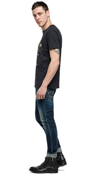 Decathlon Herren BLACKBOARD T-Shirt mit Aufdruck und Nieten 2017 Decathlon Herren BLACKBOARD T-Shirt mit Aufdruck und Nieten 2017