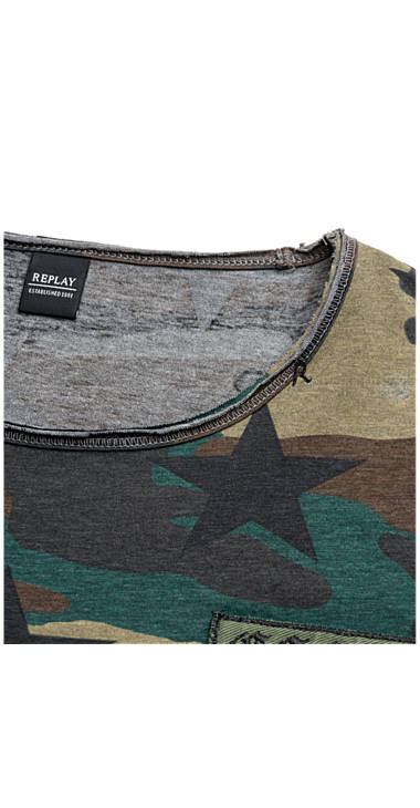 Decathlon Herren GREEN/KAKI/BROWN/BLACK CAMO T-Shirt mit Camouflage-Aufdruck Germany Decathlon Herren GREEN/KAKI/BROWN/BLACK CAMO T-Shirt mit Camouflage-Aufdruck Germany