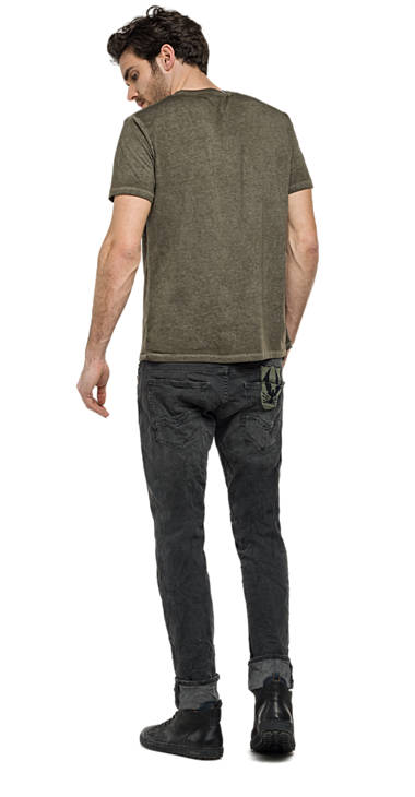 Decathlon Herren DARK OLIVE T-Shirt mit verwaschenen Nähten Outlet Decathlon Herren DARK OLIVE T-Shirt mit verwaschenen Nähten Outlet