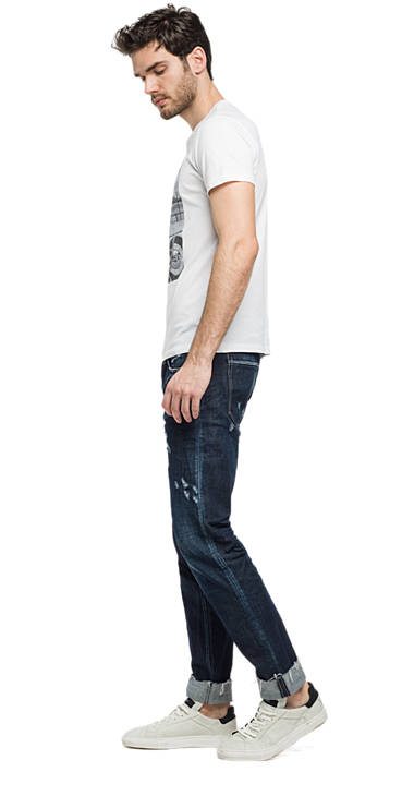 Decathlon Herren WHITE Bedrucktes T-Shirt aus stückgefärbter Baumwolle neu Decathlon Herren WHITE Bedrucktes T-Shirt aus stückgefärbter Baumwolle neu