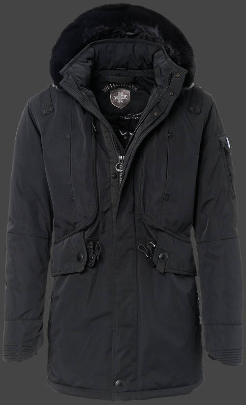 Jacket-Coast Meteorite Herren Winter,HeroeAirTec,Schwarz jacken sale