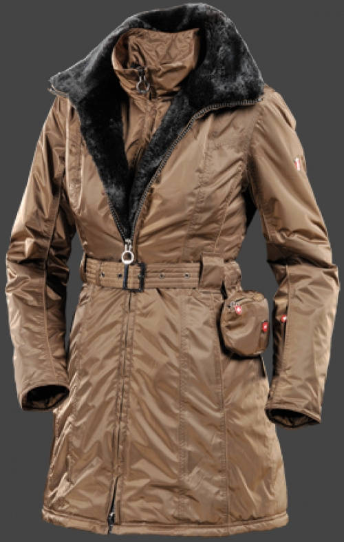 Jacket-Coast Zermatt Lang Damen Winter,GlossyAirTec,Browngold jacken online